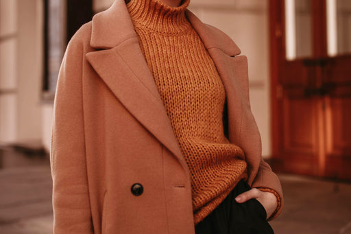 rust coloured wool coat
