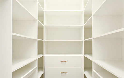 Clean out, vacuum and wipe down all surfaces in your closets