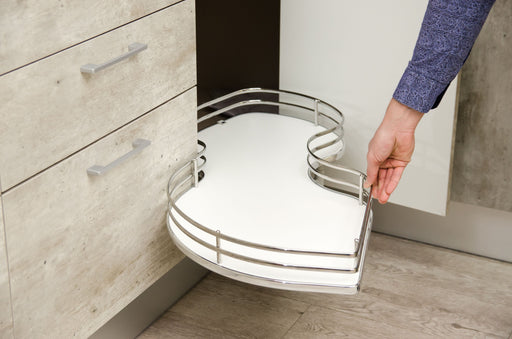 a pull-out kitchen shelf