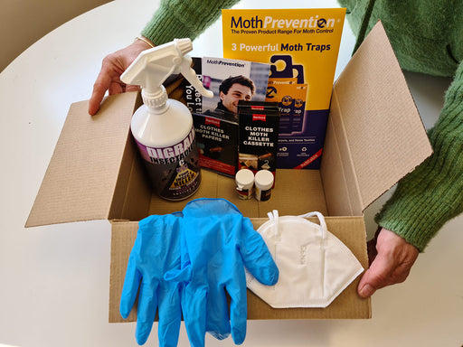 Moth-Prevention Killer Kit with protective mask and gloves
