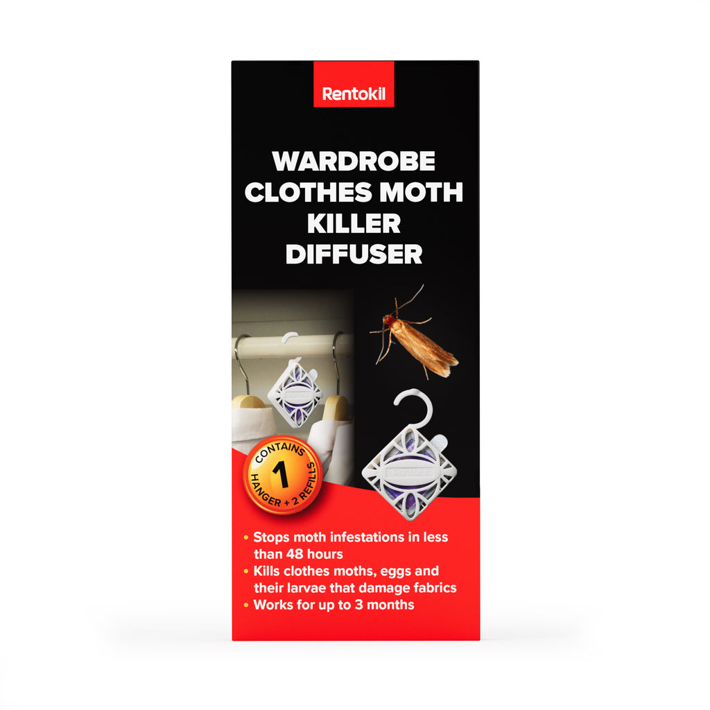 Rentokill Clothes Moth Killer Diffuser - 1 Hanging Tag & 2 Refills