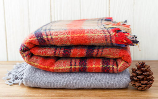 folded soft throws
