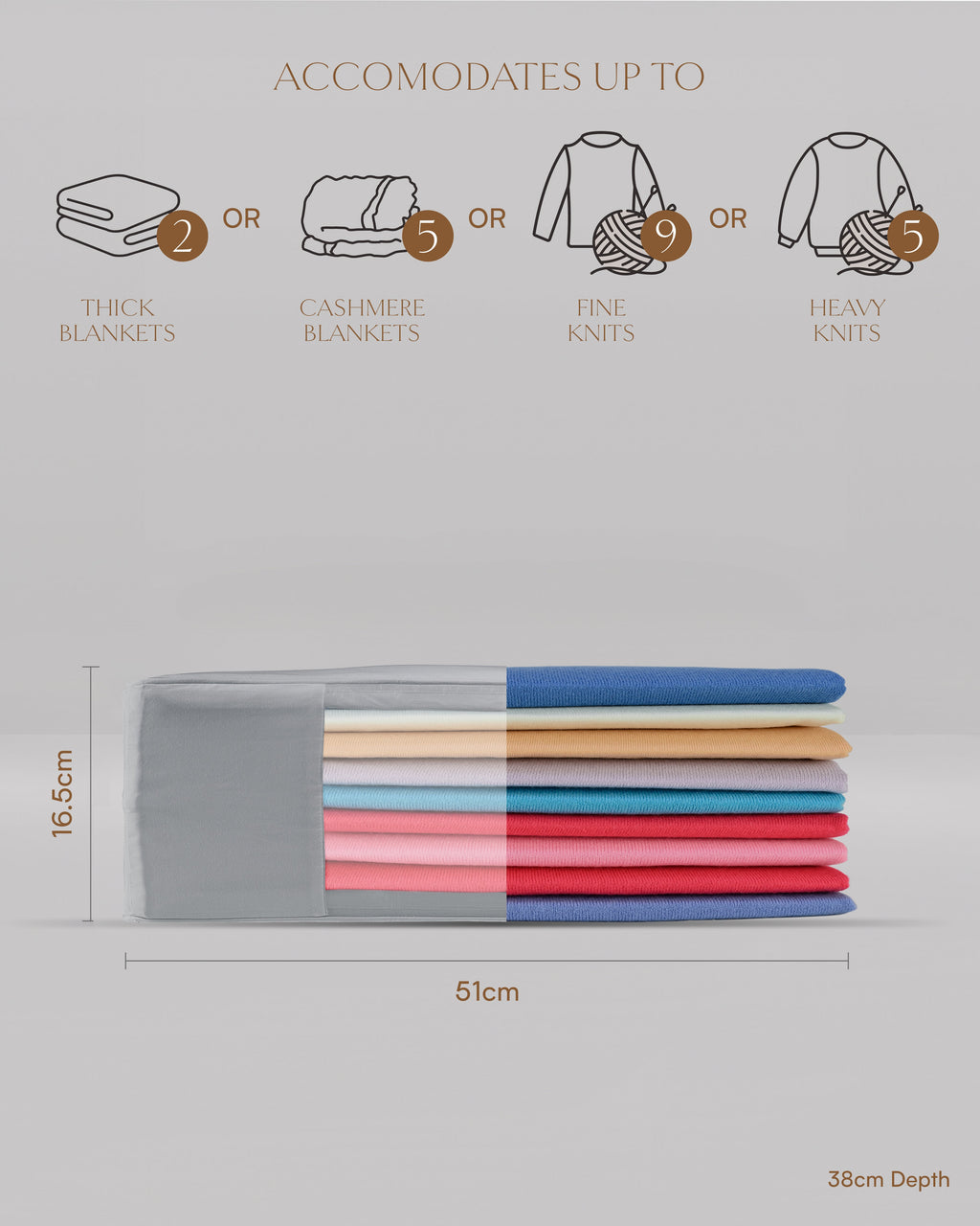 Double Extra Large Organic Cotton Storage Bag in Grey