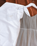 Short Organic Cotton Hanging Bag in White