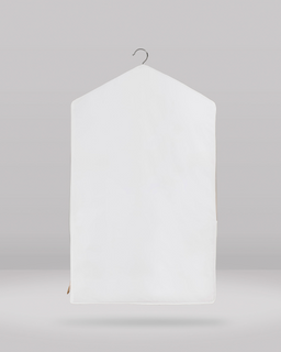 Short Organic Cotton Hanging Bag in White