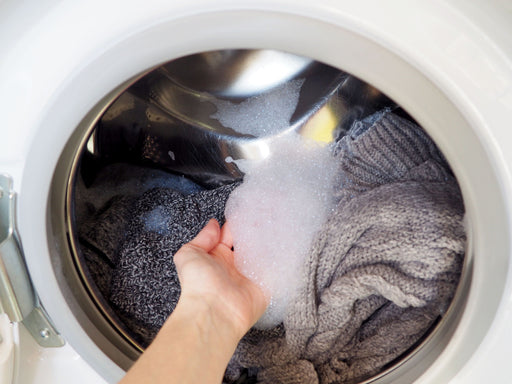 woollen sweaters in the washing machine