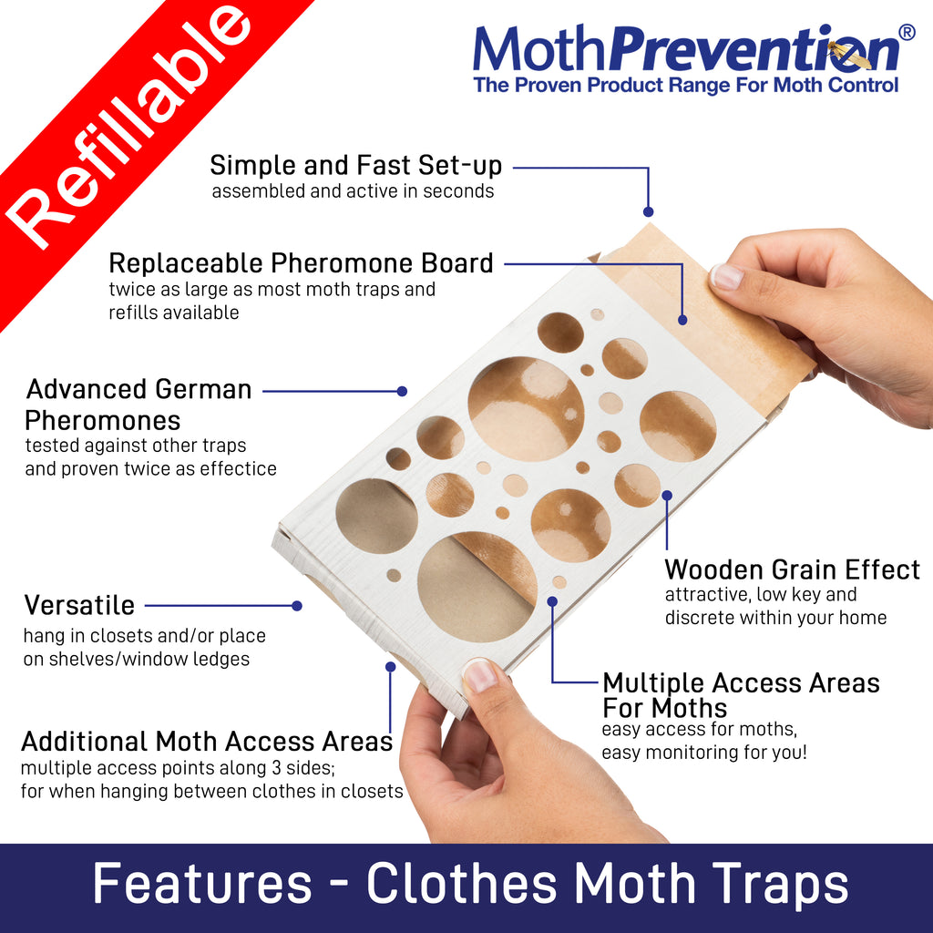 Refillable Clothes Moth Traps by Moth Prevention