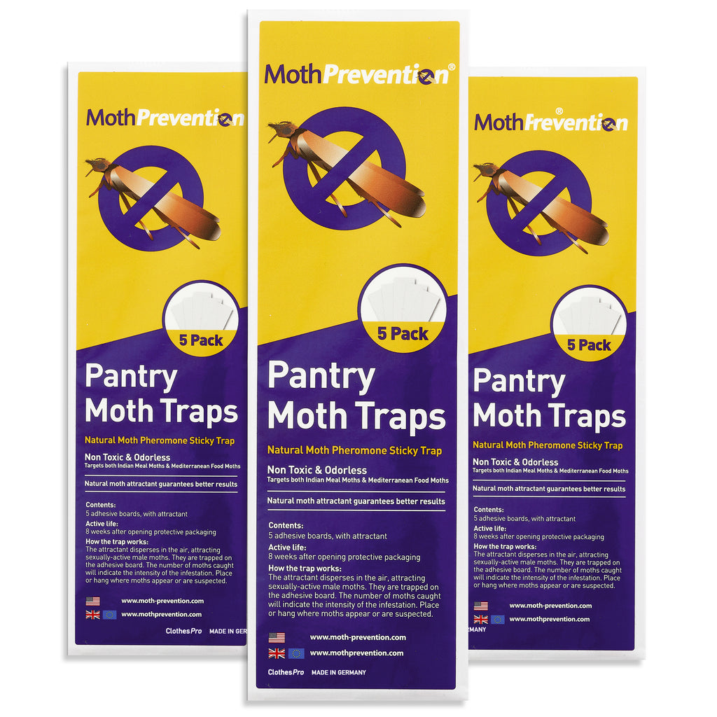 Powerful Clothes Moth Traps - 3 pack - Odorless and Non-Toxic